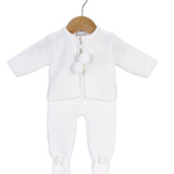 Dandelion Pom Pom Suit 2 Piece Set - White