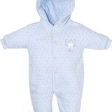 Dandelion Tiny Baby Bear Star Printed Pram suit - Blue