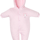 Dandelion Tiny Baby Bear Star Printed Pram suit - Pink