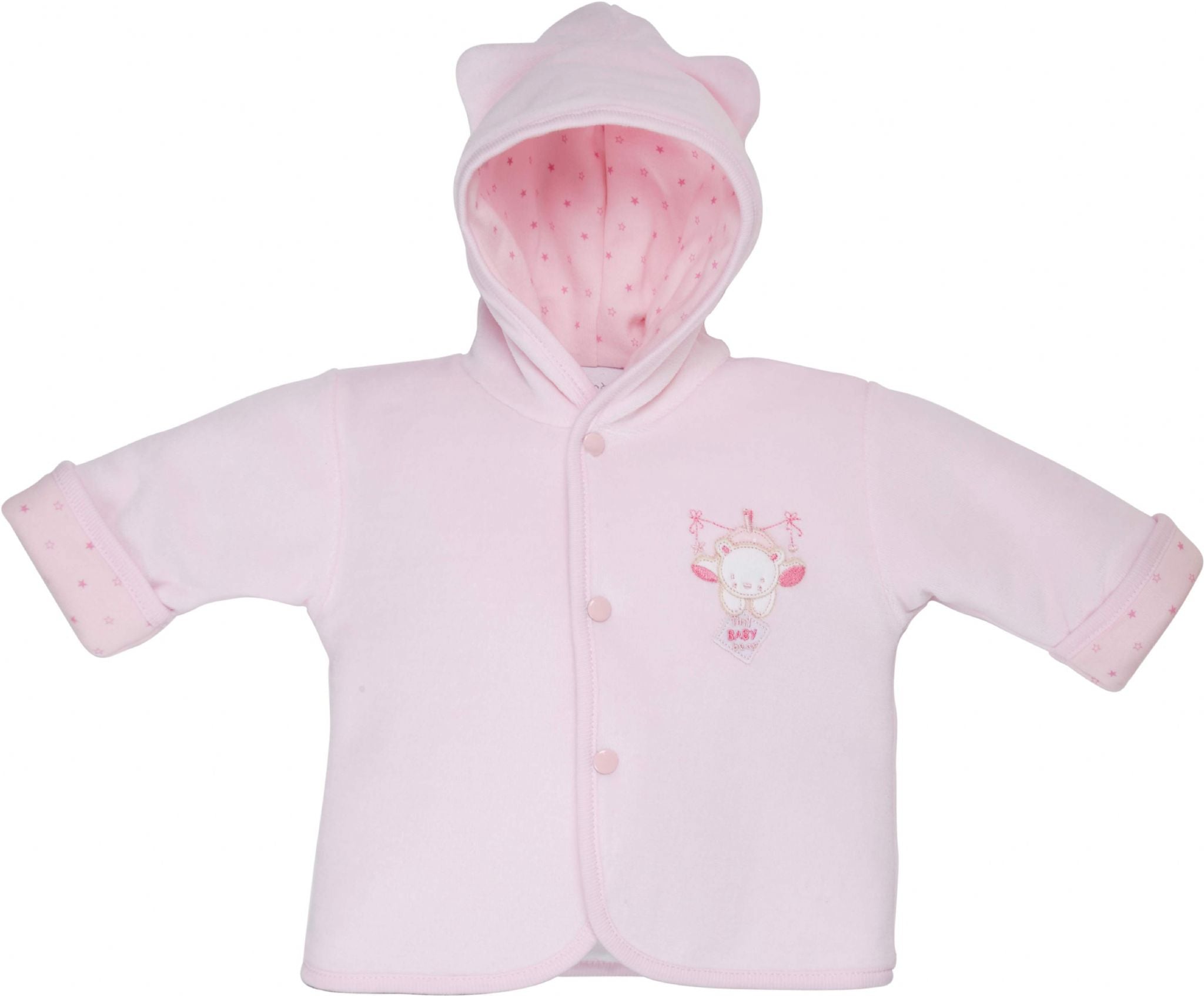 Dandelion Tiny Baby Bear Velour jacket - Pink