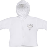 Dandelion Tiny Baby Bear Velour jacket - White