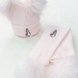 Flopsy Bunny Hat & Scarf - Pink