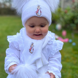 Flopsy Bunny Hat & Scarf - White