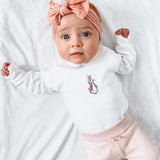 Flopsy Bunny Long Sleeve Vest with Collar - Pink Trim