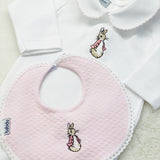 Flopsy Bunny Long Sleeve Vest with Collar - Pink Trim