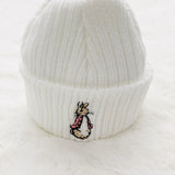 Flopsy Bunny Wool Beanie Hat - White