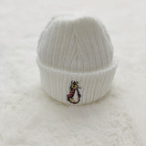 Flopsy Bunny Wool Beanie Hat - White