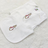 Flopsy Bunny Cotton Sleepsuit with Bib - White