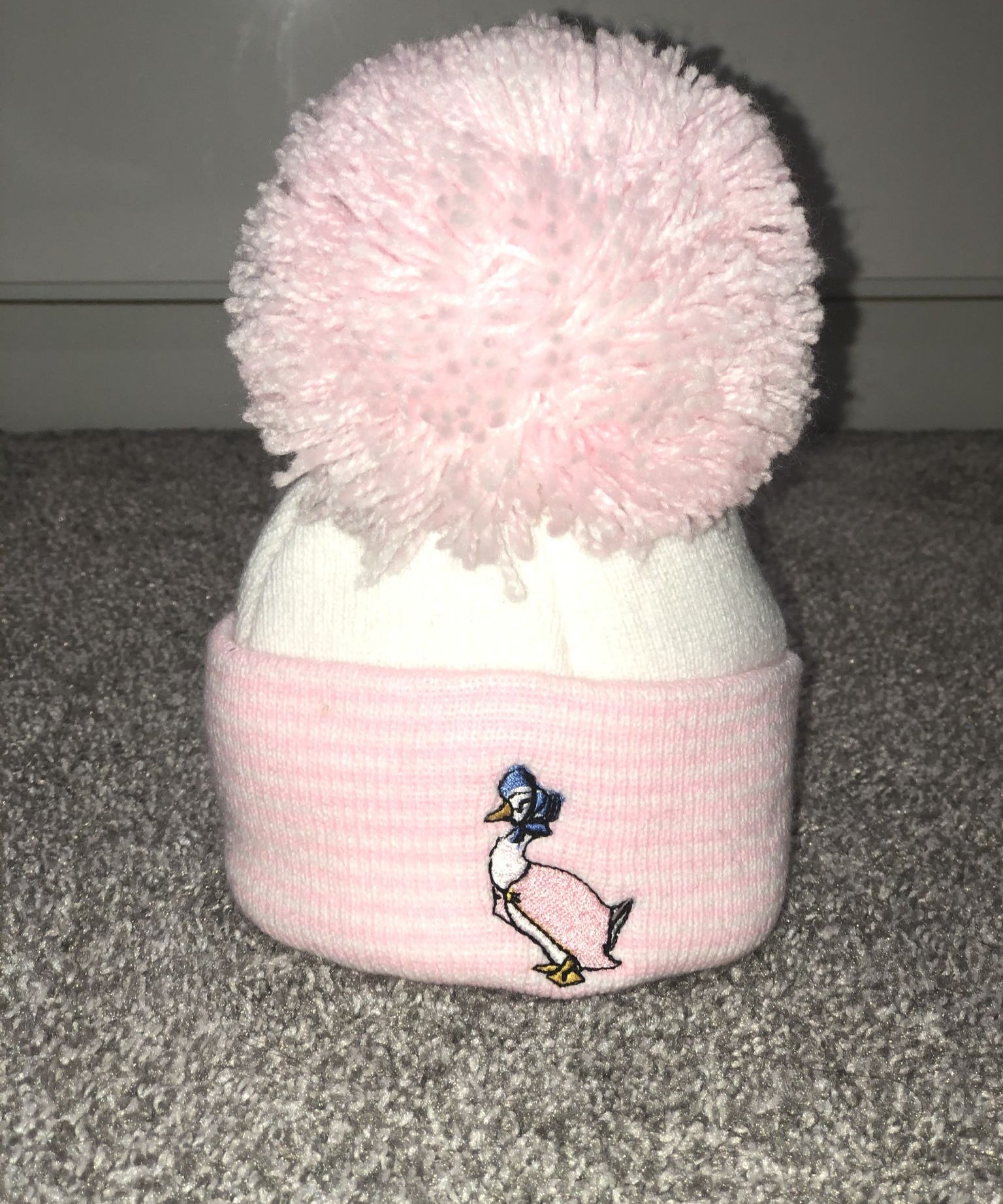 Jemima Puddle Duck Jemima Pom Hat Pink & White