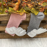 Meia Pata Girls Angel Wings Socks - Grey