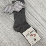 Meia Pata Girls Angel Wings Socks - Grey