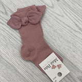 Meia Pata Girls Knot Bow Knee Sock - Pink