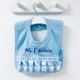 Baby Boy's 1st Birthday Bib - Blue