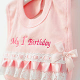 Baby Girl's 1st Birthday Bib - Pink