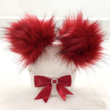 Perfect Little Thing 2 Big Pom Pom Diamond Hat - Red