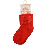 Soft Touch Ankle Bow Socks - Red