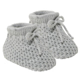 Soft Touch Baby Knitted Booties - Grey