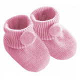 Soft Touch Baby's Soft Pom Booties - Pink