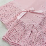 Perfect Little Thing Baby Spanish Luxury Knitted Shawl - Baby Pink