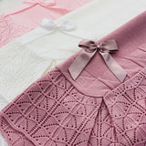 Perfect Little Thing Baby Spanish Luxury Knitted Shawl - Baby Pink