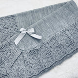 Perfect Little Thing Baby Spanish Luxury Knitted Shawl - Grey