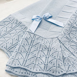 Perfect Little Thing Baby Spanish Luxury Knitted Shawl - Sky Blue