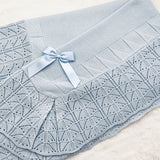 Perfect Little Thing Baby Spanish Luxury Knitted Shawl - Sky Blue