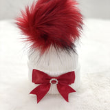 Perfect little Thing One Big Pom Pom Diamond Hat - Red