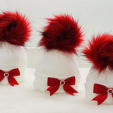 Perfect little Thing One Big Pom Pom Diamond Hat - Red