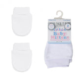 Perfect Little Thing Pack of 2 Baby Scratch Mittens - White