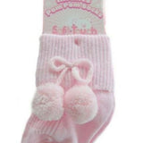 Soft Touch Pom Pom Ankle Socks - Pink