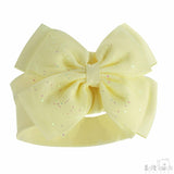 Soft Touch Girls Lemon Headband with Glitter Bow