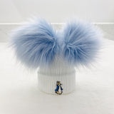 New Peter Rabbit Two Blue Pom White Hat