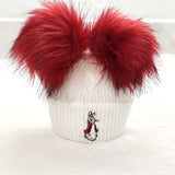 New Peter Rabbit Two Pom Hat - Red