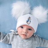 New Peter Rabbit Two Pom Hat - White