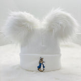 New Peter Rabbit Two Pom Hat - White