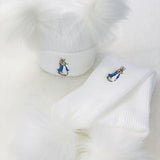 Peter Rabbit New Hat & Scarf - White