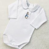 Babidu Peter Rabbit New Long Sleeve Vest With Collar - Blue Trim