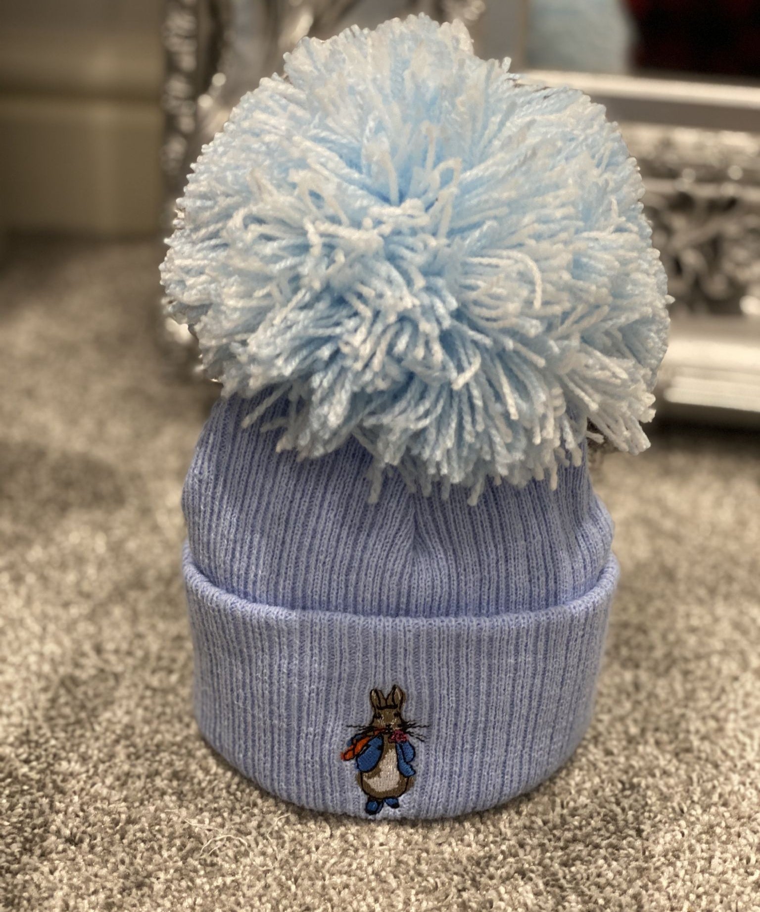 Peter Rabbit Wool Pom Hat Blue