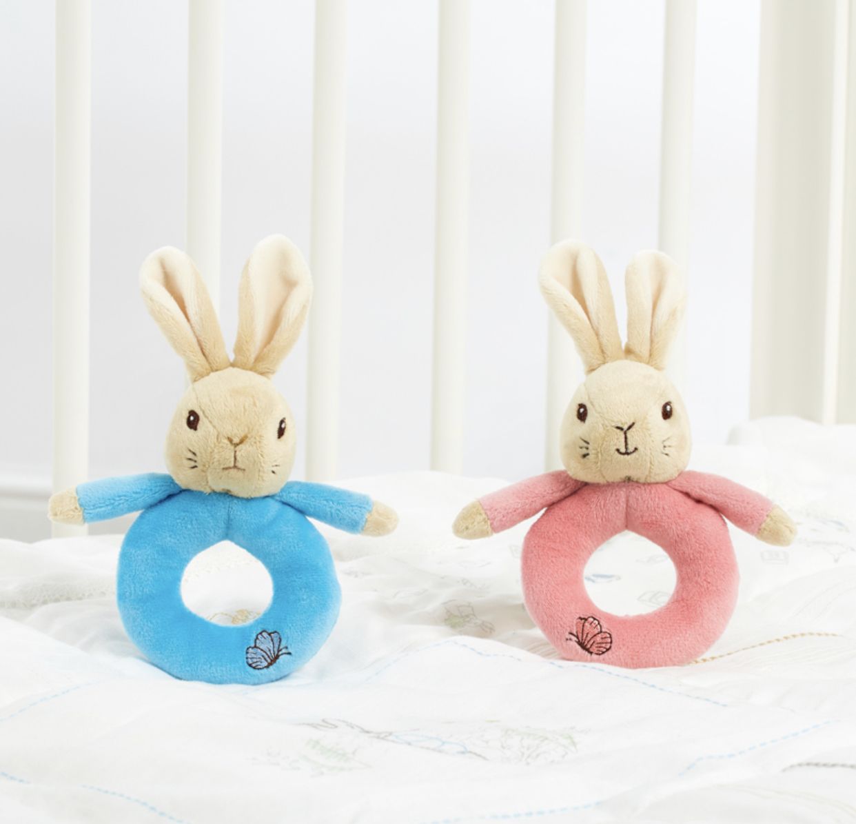 Peter Rabbit Peter Or Flopsy Rabbit Plush Ring Rattles