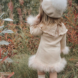 Petite Maison Girls Cream Wool Beret