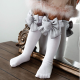 Petite Maison Lana Ruffle Socks with Poms and Bows - Grey