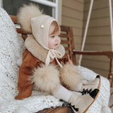 Petite Maison Pasha Three Pom Hat - Oatmeal