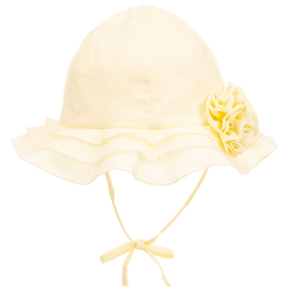 Sarah Louise Big Flower Sun Hat Lemon