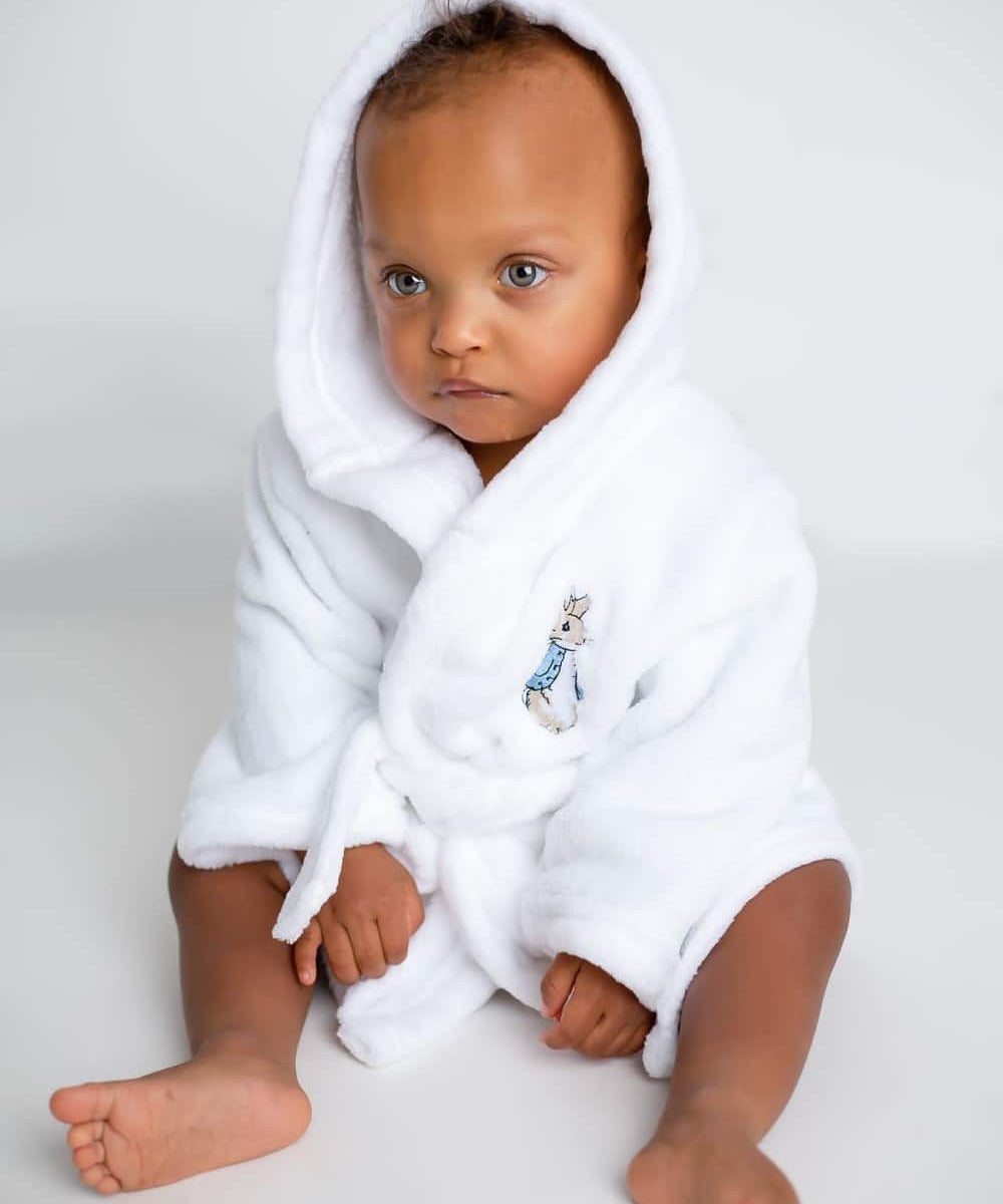 Boys Peter Rabbit Dressing Gown - White