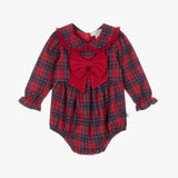 CARAMELO KIDS Baby Girls Red Tartan Romper