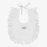 Caramelo Kids Baby Girls Lace Bib - White