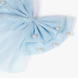 PERFECT LITTLE THING Girls Blue Tulle Bow Hair Clip