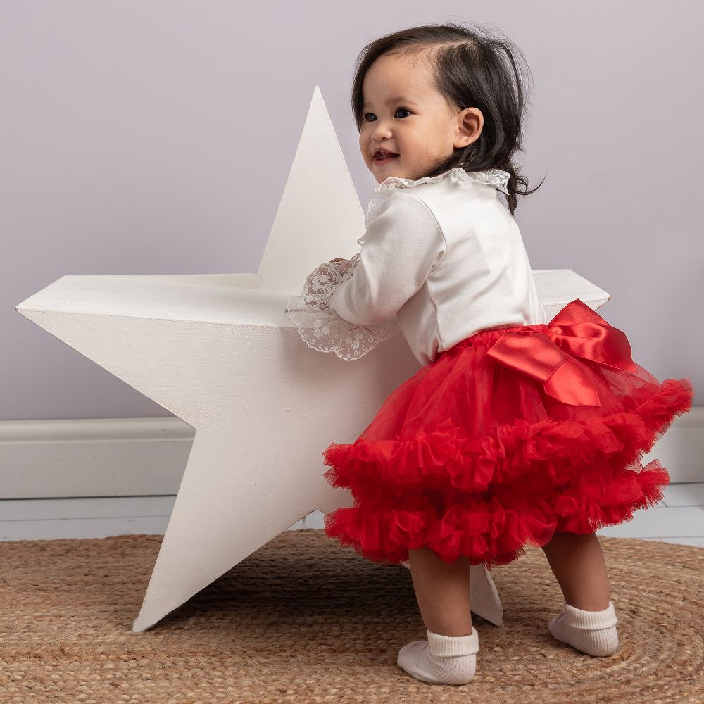 Caramelo Kids Baby Girls Red Tutu Skirt