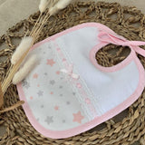 Perfect Little Thing Star Print Bib - Pink